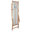 vidaXL Beach Chair Multicolor Eucalyptus wood and polyester fabric - 4 of 4