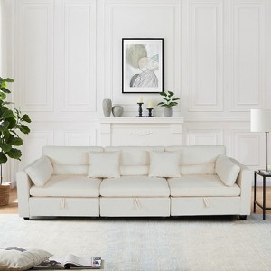 MyDepot Modern Sectional Sofa with Storage Function and 2 Pillows - 1 of 4