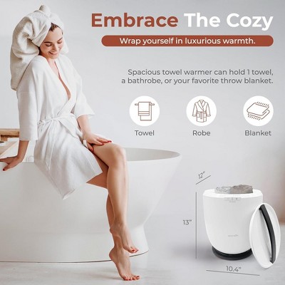 White and Black ABS Stainless Steel Towel Warmer Bucket