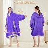 Catalonia Women Men Fleece Blanket Hoodie Sweatshirt, Fuzzy Plush Soft Wearable Blanket Pullover with Giant Pocket, Cozy Gift for Wife Woman - 4 of 4