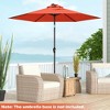 Costway 9FT Patio Solar Umbrella LED  Steel Tilt With Crank Blue/Orange/Brige/Tan/Burgundy - 2 of 4