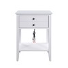 Grardor Side Table with USB Charging Dock White - Acme Furniture - 2 of 4