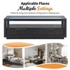 Modern Wood Coffee Table with 2 Drawers, Minimalist Display Coffee Table with Transparent Tempered Glass - 4 of 4