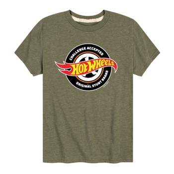Boys' Hot Wheels Challenge Accepted Short Sleeve Graphic T-Shirt - Military Green