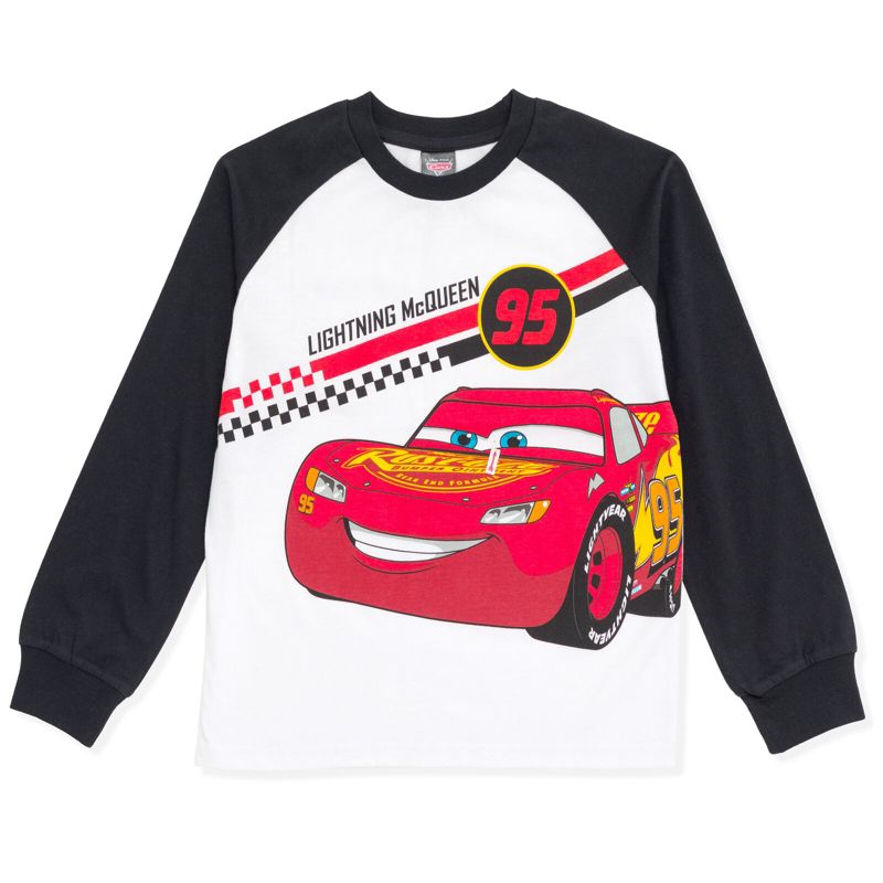 Disney Pixar Cars Lightning McQueen T-Shirt and Jogger French Terry Pants Toddler, 4 of 7