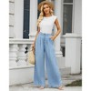 Clearlove Womens Wide Leg Pants High Waisted Casual Palazzo Pants Lightweight Flowy Trousers With Pockets - 3 of 4