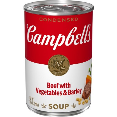 Campbell's Condensed Beef With Vegetables and Barley Soup 10.5oz
