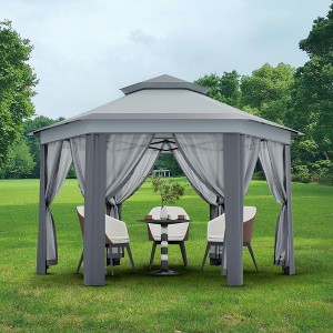 Outdoor Patio Gazebo 13'x13' with Expansion Bolts, Heavy Duty Party Tent & Shelter with 6 Zippered Mesh Netting - 1 of 4