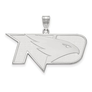Black Bow Jewelry 14k White Gold North Dakota Fighting Hawks NCAA Large Pendant - 1 of 3