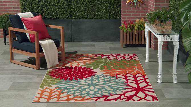 Nourison Aloha Floral Bloom Outdoor Rug, 2 of 18, play video