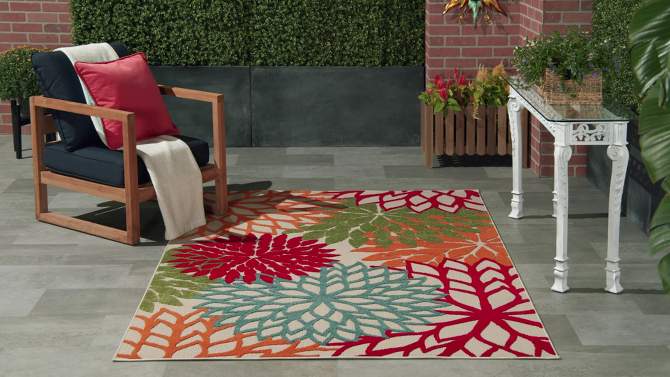 Nourison Aloha Floral Bloom Outdoor Rug, 2 of 19, play video
