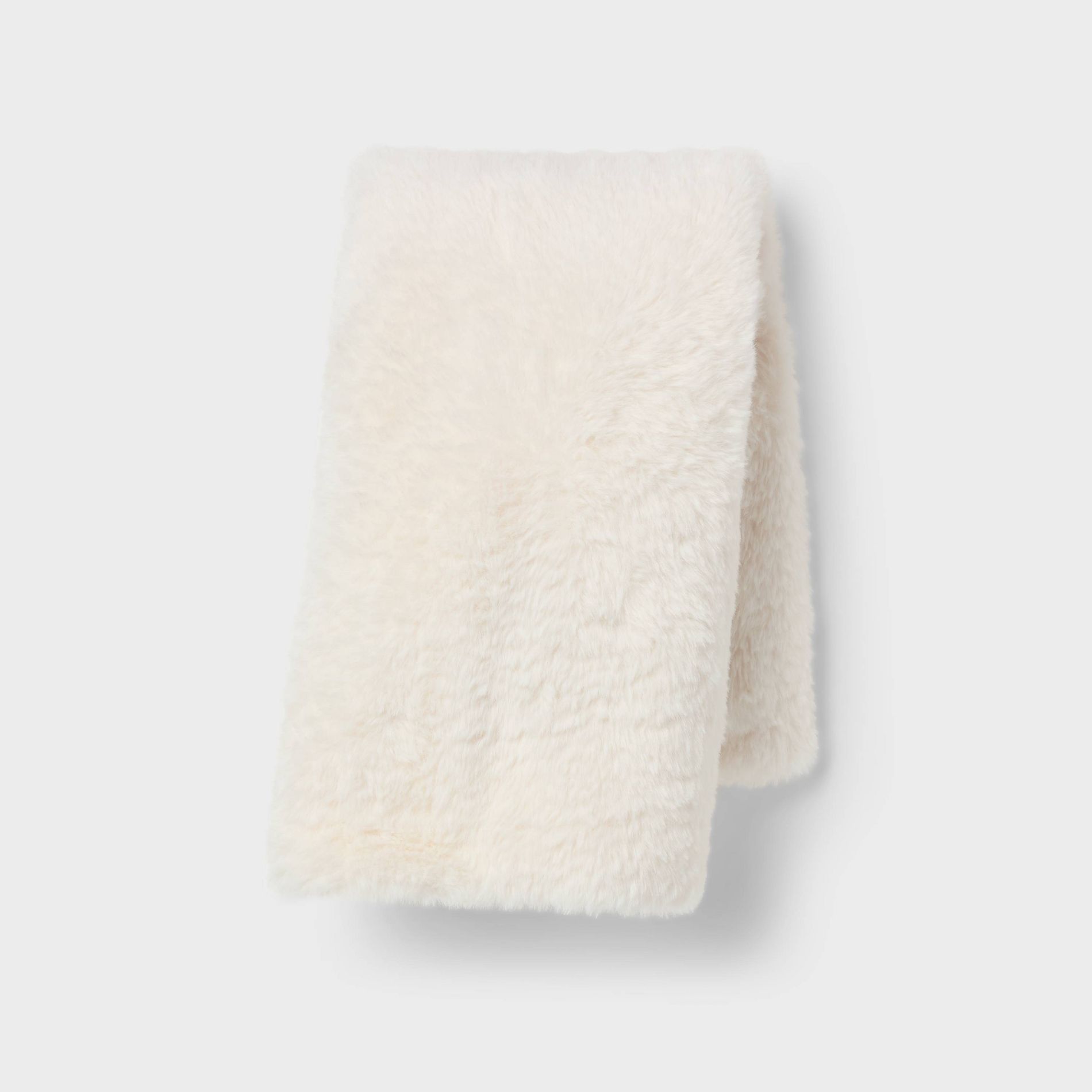 Faux Fur Plush Body Pillow Cover Ivory - Room Essentials™