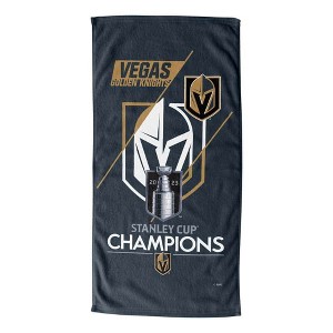 NHL Vegas Golden Knights 2023 Stanley Cup Champions Trick Play Beach Towel 30x60 Inches - 1 of 2