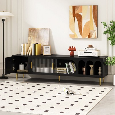Kumasinova 70.9" Modern TV Stand for TV up to 70",Entertainment Center TV Media Console Table with 3 Shelves and 2 Cabinets for Living Room