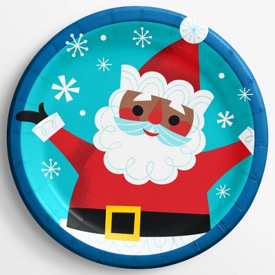 12ct Santa Meal Plate Blue - Wondershop™