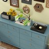 Hitow 10 Drawer Horizontal Dresser with Round Metal Knobs Modern Chest of Drawers - 2 of 4