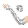 INSPIRE CHIC Women's Faux Leather Fingerless Long Sleeve Gloves 1 Pair - 3 of 4