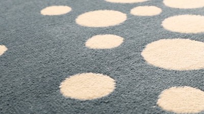 4' x 6' Black and Cream Synthetic Hockey Rink Kids' Rug