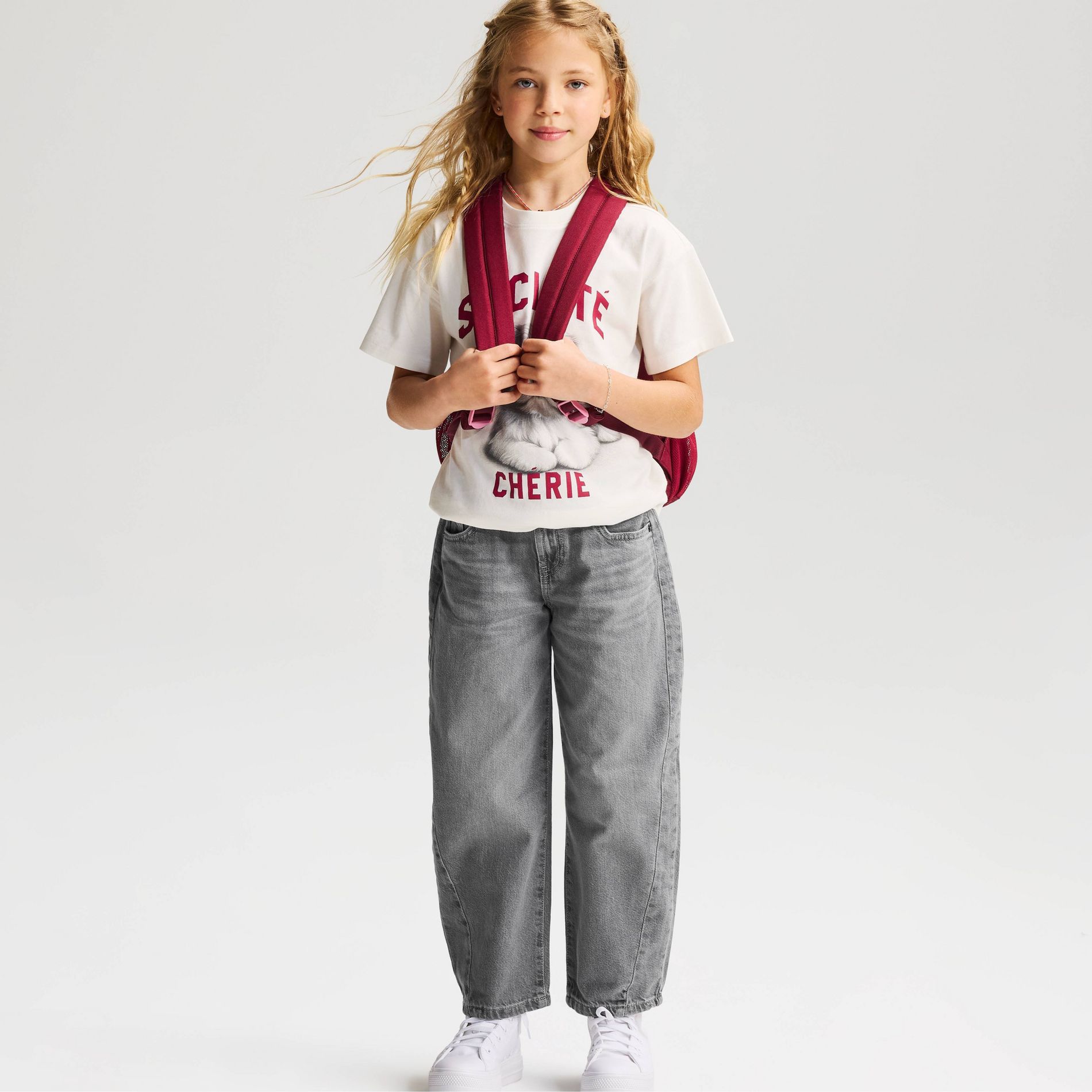 Girls' Mid-Rise Barrel Leg Jeans - Cat & Jack™