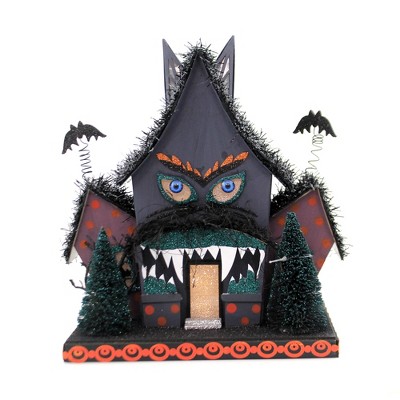 Halloween 10.5" Monster Light-Up House Fangs Battery Operated Bats  -  Decorative Figurines