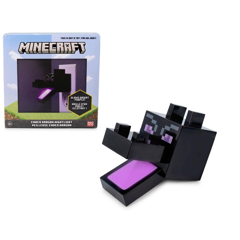 Ukonic Minecraft Purple Ender Dragon Plug-In Nightlight with Auto Dusk to Dawn Sensor, 3 of 7