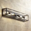 Possini Euro Design Modern Industrial Wall Light Oil Rubbed Bronze Hardwired 34" 4-Light Fixture Open Cage Frame for Bedroom Bedside Bathroom Vanity - 2 of 4