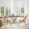 Flash Furniture Lourdes Indoor/Outdoor Commercial Bistro Stacking Chair, PE Rattan Back and Seat, Bamboo Print Aluminum Frame - 2 of 4
