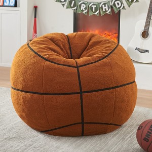 Inhand Sports Football Bean Bag Chair - Oversized Bean Bag Sofa Couch with Filler - Football Plush BeanBag for Living Room Bedroom Dorm Office - 4ft - 1 of 4
