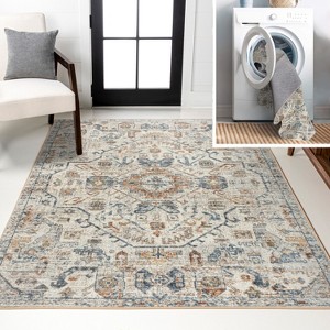 JONATHAN Y Shaemus Bohemian Medallion Low-Pile Machine-Washable Area Rug - 1 of 4