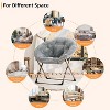 Comfy Oversized Saucer Chair - Plush Reading Lounger for Adults, Sturdy XL Frame, Foldable Accent Chair for Bedroom, Living Room & Dorm - 3 of 4