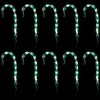 Northlight Lighted Outdoor Candy Cane Christmas Pathway Markers - 13.5' - Green - Set of 10 - 2 of 4