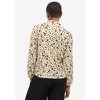 ellos Plus Size Textured Knit Long Sleeve Tie-Neck Top - 3 of 4