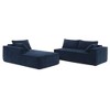 NicBex Couches for Living Room 111.5" Modular L Shape Sectional Sofa Couch Set Minimalist Style Chenille Upholstered Sleeper Sofa with Pillows - 3 of 4