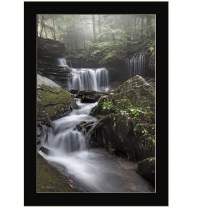HomeRoots Ricketts Waterfall Black Framed Print Wall Art - 1 of 4