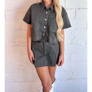 Women's Blake Pleated Skort - day + moon - 1 of 3