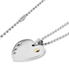 West Coast Jewelry Women's Cubic Zirconia Double Heart Steel Necklace - 24" - 3 of 3