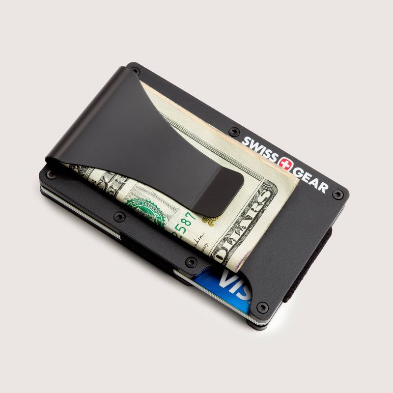 SWISSGEAR Aluminium RFID Card Holder with Money Clip - Black One Size, 3 of 10