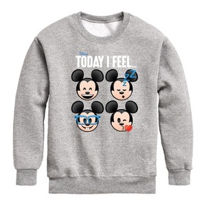 Boys' - Disney - Today I Feel Graphic Long Sleeve Fleece Sweatshirt - 1 of 4