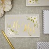 Sustainable Greetings 48-Pack Gold Foil Thank You From The New Mr and Mrs Cards with Envelopes, Bulk Decorative Striped Cards for Wedding, 4 x 6 in - 3 of 4