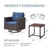 Outdoor Patio Swivel Chair Glider Chair with Removable Cushions for Porch - 2 of 4