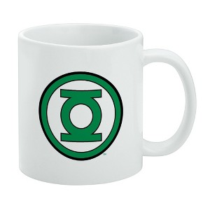 Green Lantern Logo Ceramic Coffee Mug  Novelty Gift Mugs for Coffee  Tea and Hot Drinks  11oz  White - 1 of 4