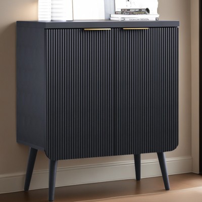 GlasFlength Decorative Storage Cabinets, Self-Serve Lockers Recessed Cabinets In Kitchen and Dining Room Entrance Cabinets, Black 23.6"*11.8"*27.6"