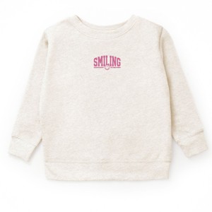 The Juniper Shop SmileyWorld Embroidered Arched Varsity Youth Sweatshirt - 1 of 2