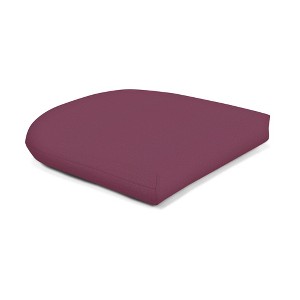 Casual Cushion Solid Sunbrella Fabric 1-Piece Indoor/Outdoor Wicker Seat Pad Cushion, 19.5"W x 19.5"L - 1 of 4