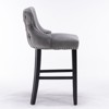 NicBex Dining Chairs Set of 2 Bar stool Upholstered Chair Contemporary Velvet Barstools with Button Tufted Decoration and Wooden Legs - 3 of 4
