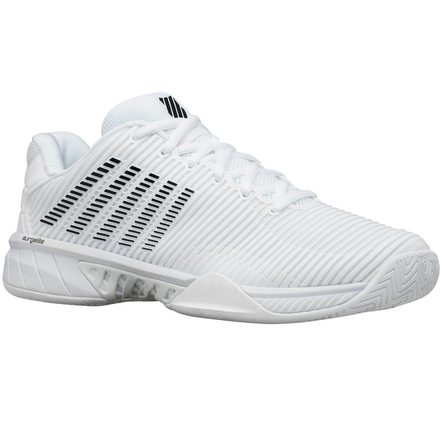 Мужские кроссовки K-Swiss Hypercourt Express 2 Tennis Shoe (White/Black), цвет: Белый — фото 2