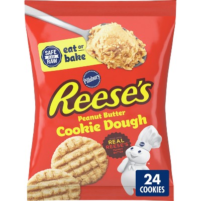 Pillsbury Ready-to-Bake Reese's Peanut Butter Cookie Dough - 16oz/24ct: No Artificial Preservatives, No High Fructose Corn Syrup
