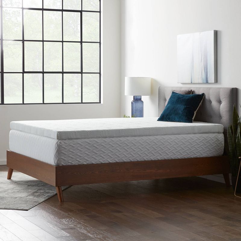 4" Gel Memory Foam Mattress Topper with Breathable Cover - Lucid, 6 of 9