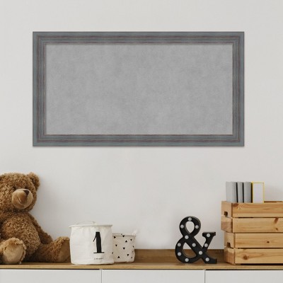 Dixie Blue Grey Rustic Wood Framed Magnetic Board