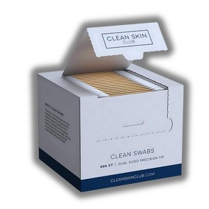 Clean Skin Club Clean Swabs Dual Sides Precision Tip (500 CT)  Fuzz-Free Cotton for Flawless Makeup Application - 1 of 2